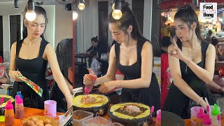 [Omelet] So Hot!!! Sexy & Beatiful Women Omelet Lady in LaosㅣStreet foodㅣHot girlㅣYummyㅣep2