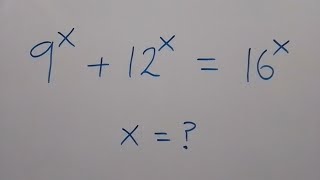 A Nice Exponential Equation | Math Olympiad | How to solve for X ?