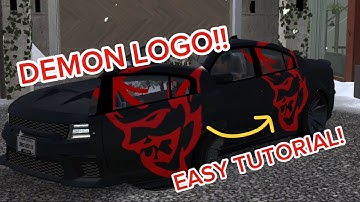 How to make this dodge demon logo on your charger using Floating apps in Car Parking Multiplayer.