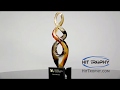 Brown Twist Art Glass Award AGS21 with Free Personalization