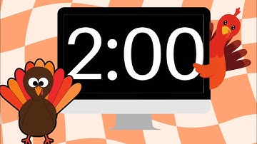 2 Minute Thanksgiving Turkey Countdown Timer/ Lofi Music and Chime / Classroom Productivity Timer