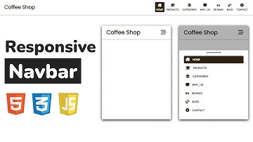 Горизонтальное адаптивное меню используя HTML, CSS & JavaScript jQuery || Coffee Shop Landing page