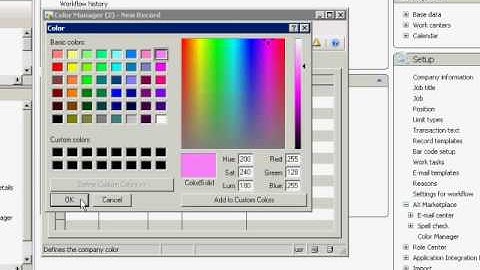 Color Manager for Dynamics AX from AX Marketplace