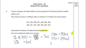 National 5 Applications of Maths - Tolerance