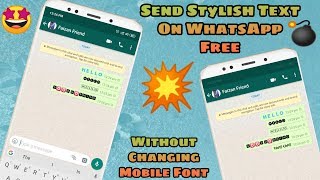 Send Stylish Text On WhatsApp Without Changing Mobile Font screenshot 5