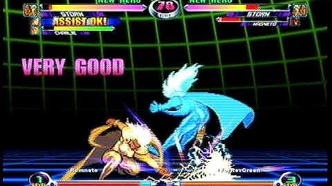 MvC2 Online (360): Brett (Cha/Storm/Psy) vs ForRevGreen (MSP) 8 .:10.23.09:.