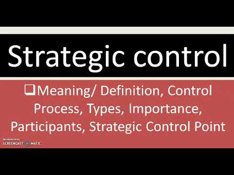 Video: Wat zijn strategische controlesystemen?