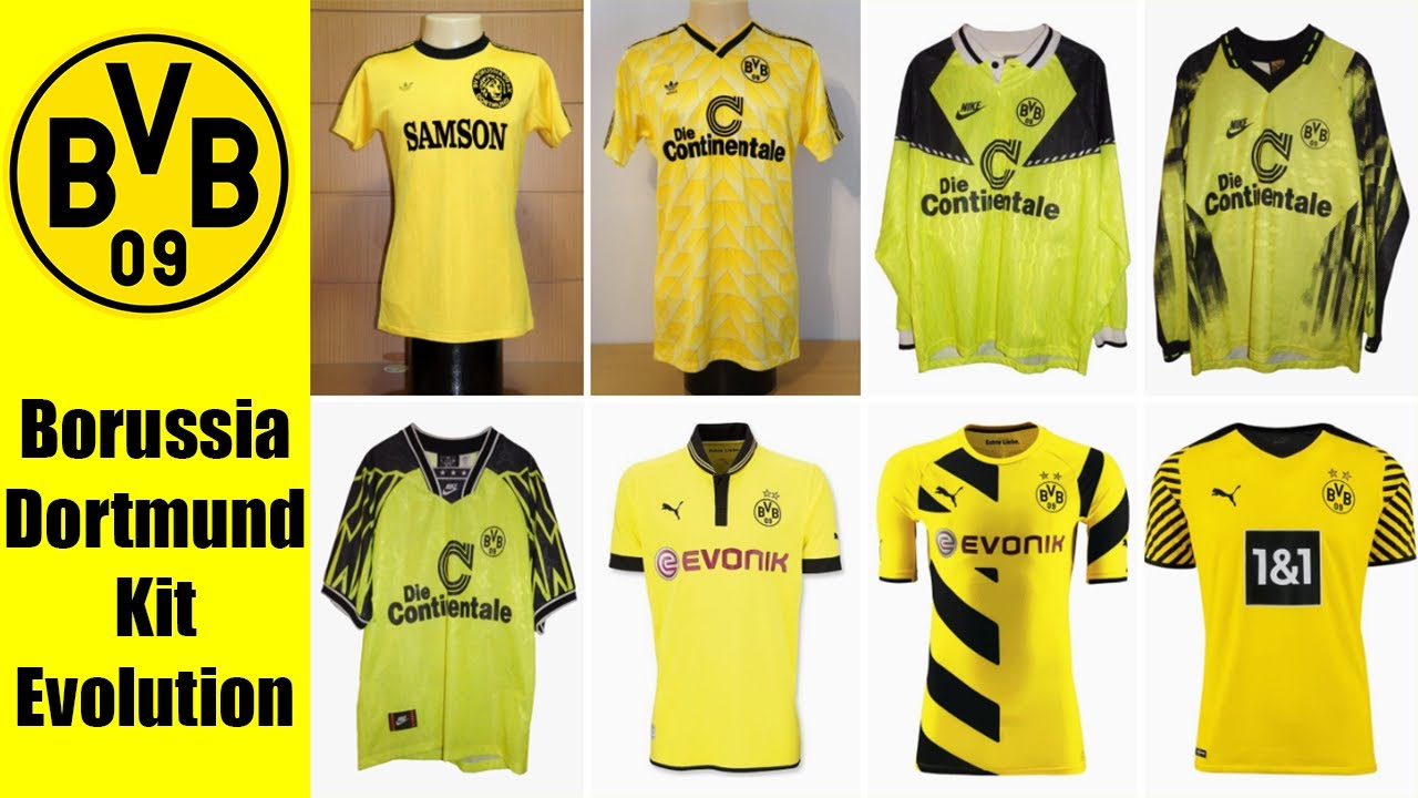 The Evolution of Borussia Dortmund Kit 22-23  All Borussia Dortmund  Jerseys in History 2023 2022/23 