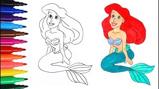 Draw ARIEL The Little Mermaid | Disney Princess | #art #ariel #mermaid #disney #disneyprincess