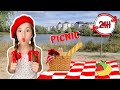 24H PICNIC pique-nique EN VACANCES 😅😂 // KIARA PARIS 🌷