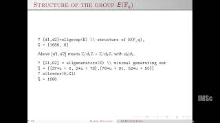 Elliptic curves | Code | Exercices