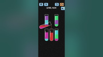 Water Color Sort Level 1024 Walkthrough Solution iOS/Android