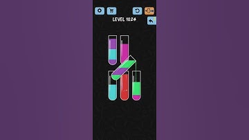 Water Color Sort Level 1024 Walkthrough Solution iOS/Android