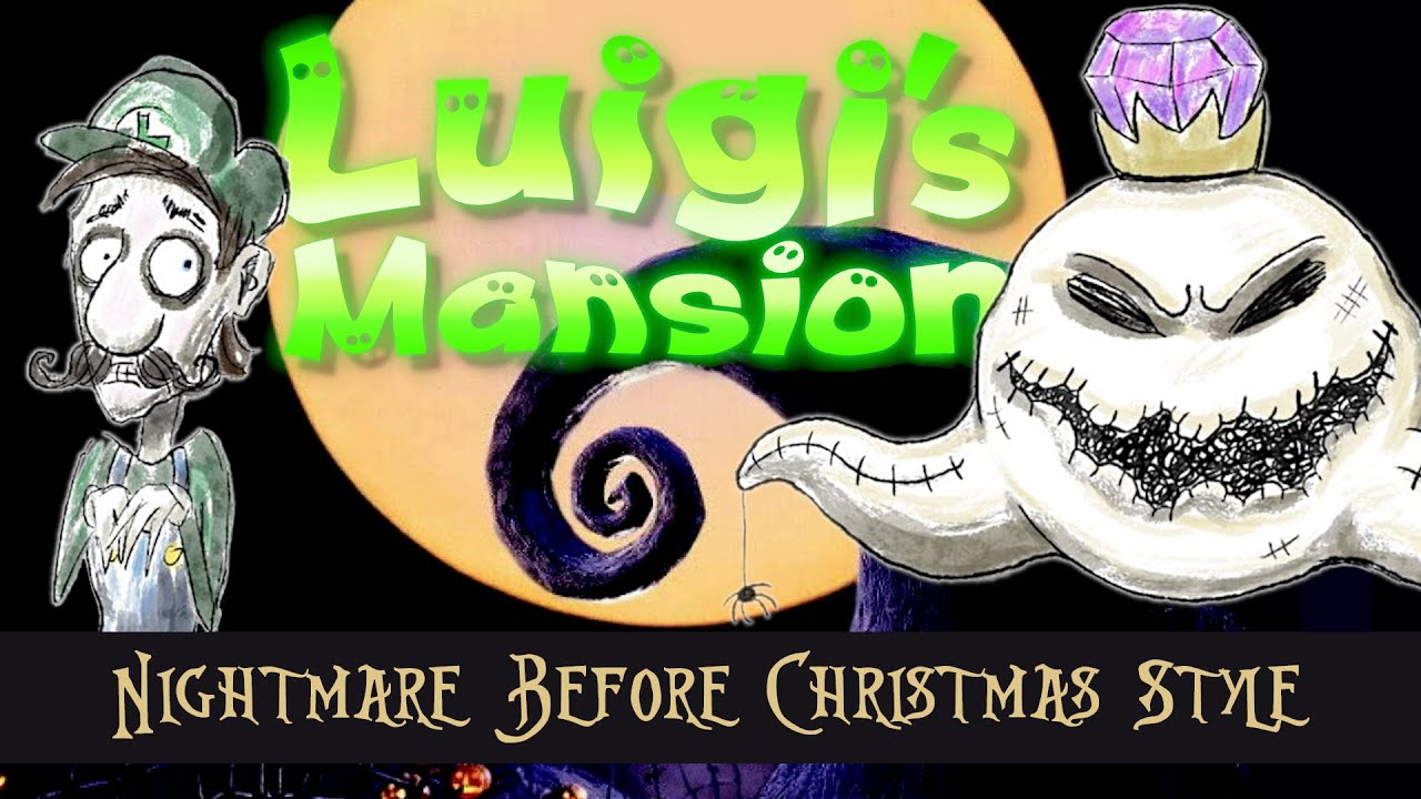 Luigi's Mansion in the style of Danny Elfman (The Nightmare Before Christmas)
