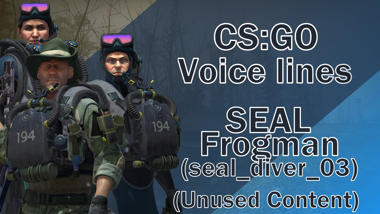 CSGO Agent Voice Lines: SEAL Frogman (seal_diver_03) (unused) - YouTube