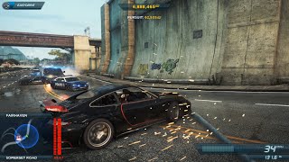 NFS Most Wanted 2012 Porsche 911 GT2 Police Chase Heat Level 6 Pursuit