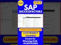 SAP SuccessFactors LMS Training Online Tutorial Class 18 7th Jan 2026 #sapsuccessfactorstraining