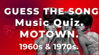 Music Quiz '60s & '70s MOTOWN Selection Guess the Song. Intro's with answers.