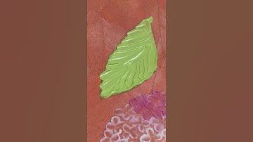 Making leaf with modelling paste #texturepainting #sculpturepainting #leafpainting #acrylicpainting