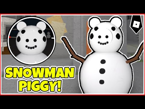 How To Get Snowman Piggy Badge Snowman Morph Skin In Piggy Roleplay 피기 롤플레이 Korean Roblox Youtube - snowman roblox t shirt design