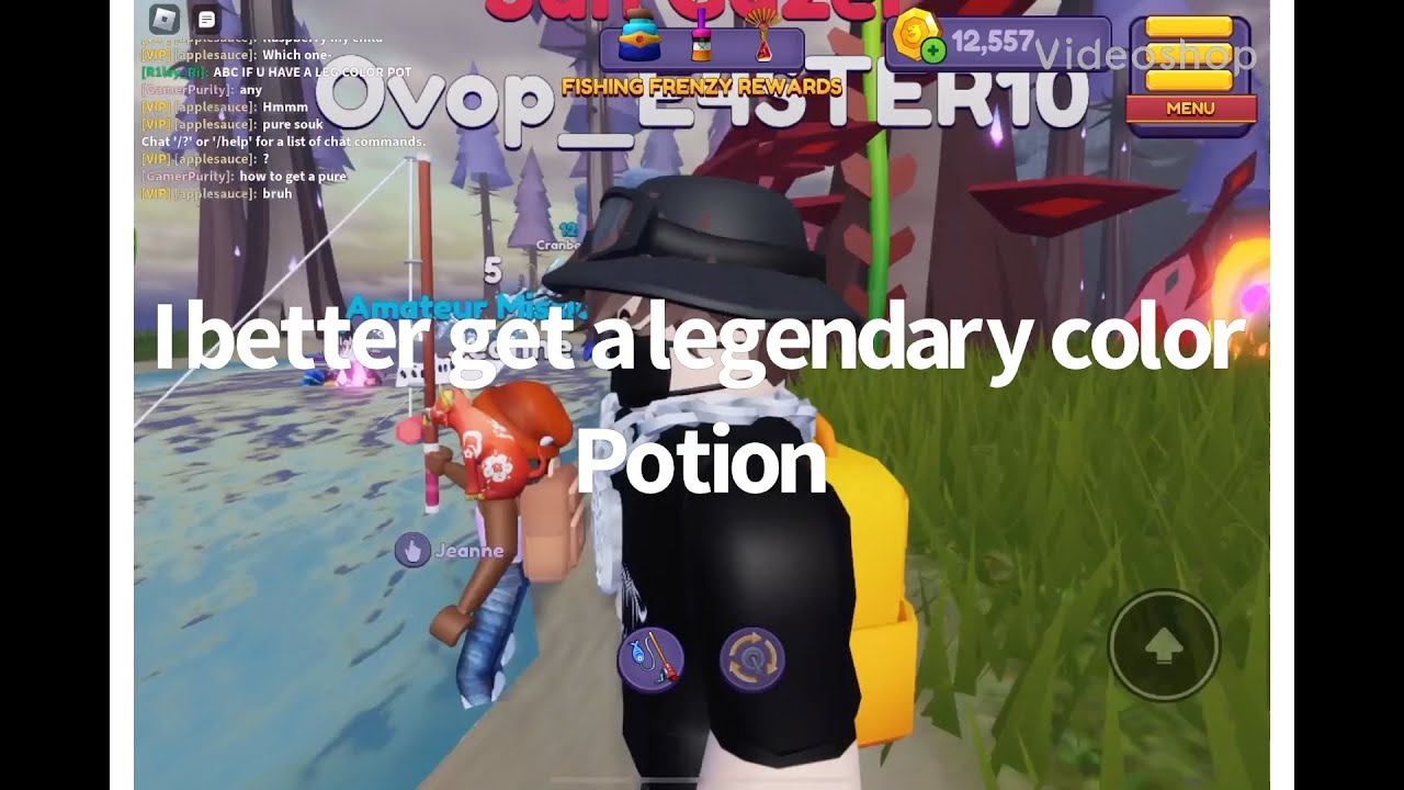 What people be lile when they didnt fish the leg color pot ( Da ) Fishing frenzy