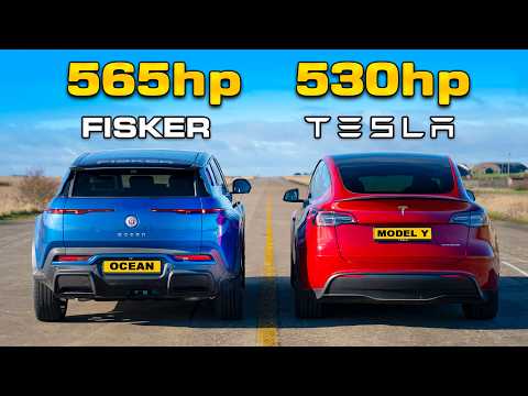 530hp Model Y Performance v 565hp Fisker: DRAG RACE