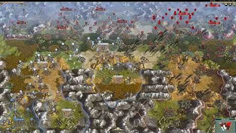 Civ 5 AI Only Time lapse: 8 Civilizations fight for their existence