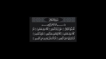 سورة التكاثر | القارئ إسلام صبحي