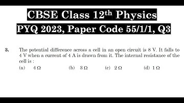 Class 12th Physics | Answer Key 2023 | CBSE Board | PYQ 2023 | Paper Code 55-1-1 | Set 1 | Q3