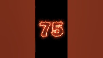 75 Second Countdown Timer with  Beep sound and Alarm Digital Clock Green Fire Flame glowing number.