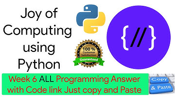 NPTEL The Joy of Computing using python week 6 all 3 programming assignment answer with link of code