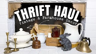 HUGE DECOR THRIFT HAUL | MORE IRONSTONE! | FARMHOUSE & VINTAGE HOME DECOR! | Thrifting For Profit!