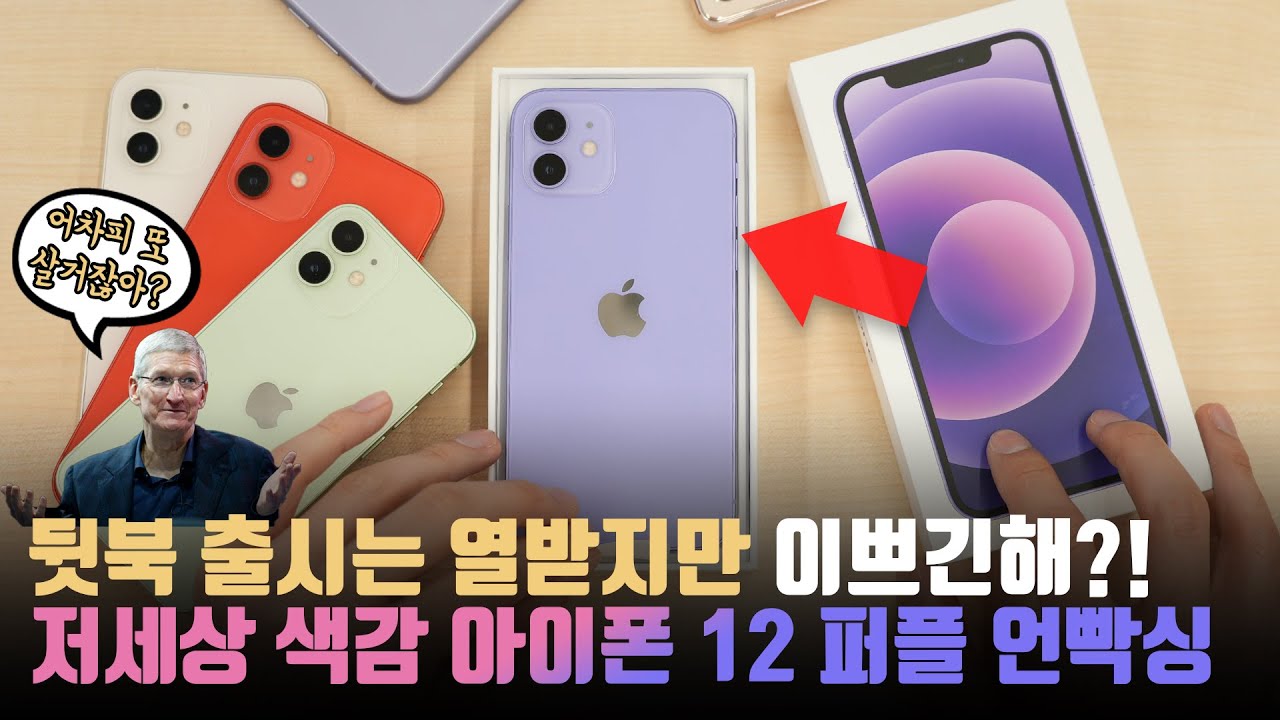 하늘아래 같은 보라는 없다? 미묘하게 11보다 더 예쁜 애플 아이폰 12 퍼플 언빡싱!