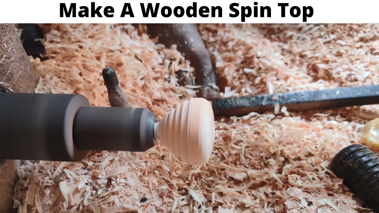 Amish Henry Turning Wood Spinning Tops - Make A Wooden Spin Top - YouTube