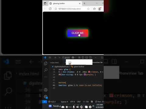 Glowing button using