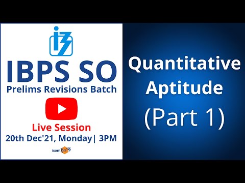 IBPS SO Prelims Revision Batch  | Quantitative Aptitude Important Questions  | By Karan Sardhana