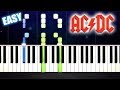 AC/DC - Highway To Hell - EASY Piano Tutorial by PlutaX