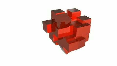 Simple collapsing Box animation made in 3ds Max