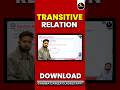 Transitive Relation | Shot_video | Ashwani sir #gammacareerclasses