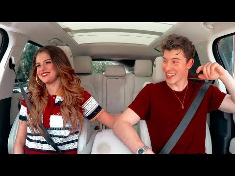 Selena Gomez have fun in Carpool with Shawn Mendes