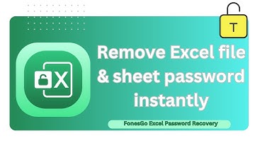 The Best Excel File & Sheet Password Remover -- FonesGo Excel Password Recovery(High Success Rate)