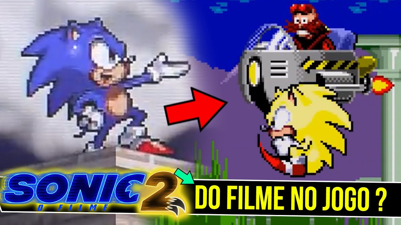 Sonic do FIlme ENTROU no Sonic 1 do Mega drive