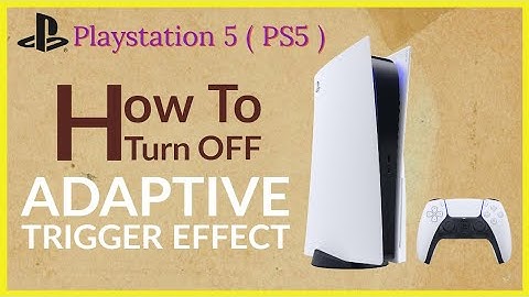 How to TURN OFF Adaptive Trigger Effects on PS5 Dualsense Controller | PS5 Sony PlayStation 5