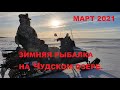 Зимняя рыбалка на Чудском озере в марте с Panoptix Livescope.