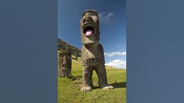 Moai Statue Comes to Life and Walks Away! 😱 Realistic AI Video