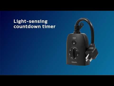 Light Timer Select Twin - 2-Outlet Outdoor Light-Sensing Countdown