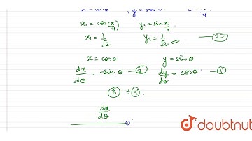 Find the equation of normal to the curve `x=cos theta, y = sin theta\" at point \"theta = pi/4*`