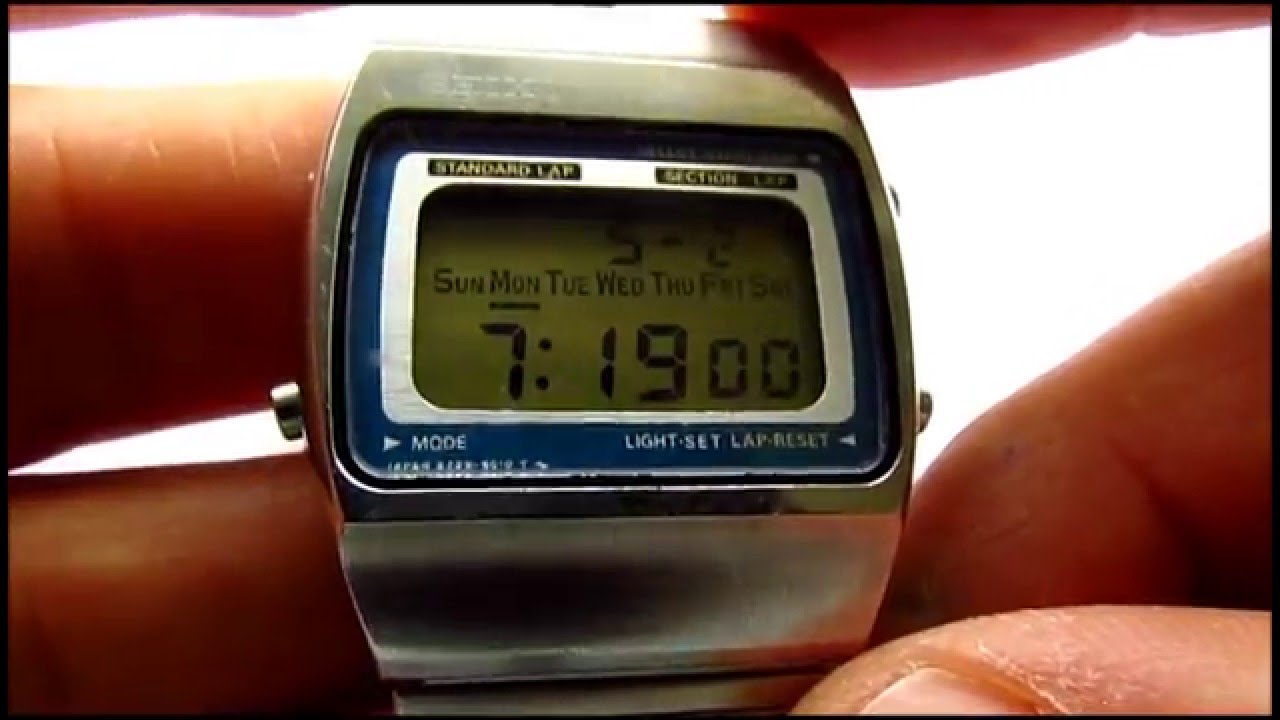 Seiko A229 5000 Chronograph LCD Digital Watch - YouTube