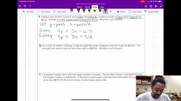 Systems of Equartions - Word Problems (part 1)