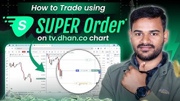 How to use Super Order on Dhan Trading View | Live Option Trading on Chart using Super Order #dhan